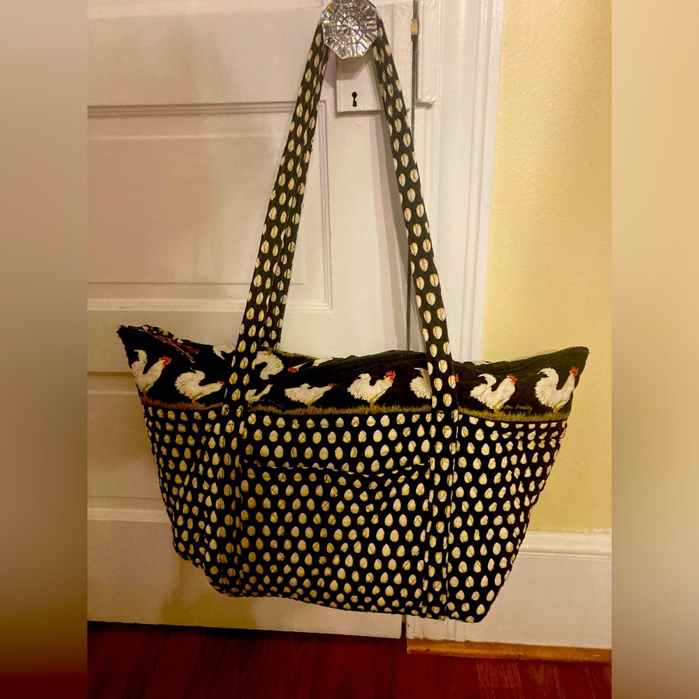 Vintage Vera Bradley chandicleer rooster/chicken egg duffle bag.
